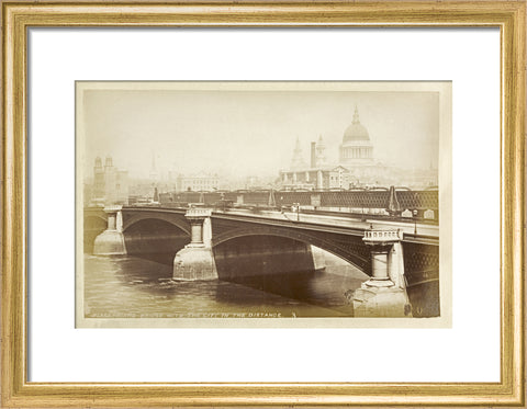 Blackfriars Bridge with the City in the distance c1880