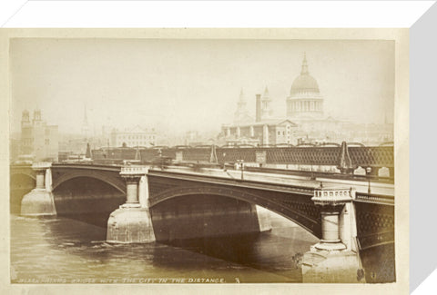 Blackfriars Bridge with the City in the distance c1880