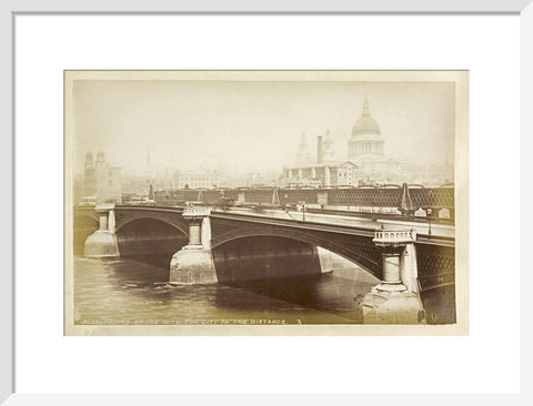 Blackfriars Bridge with the City in the distance c1880