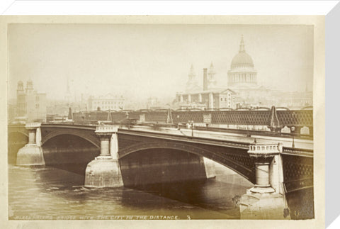 Blackfriars Bridge with the City in the distance c1880