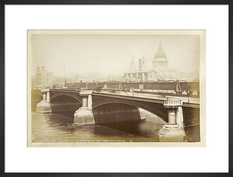 Blackfriars Bridge with the City in the distance c1880