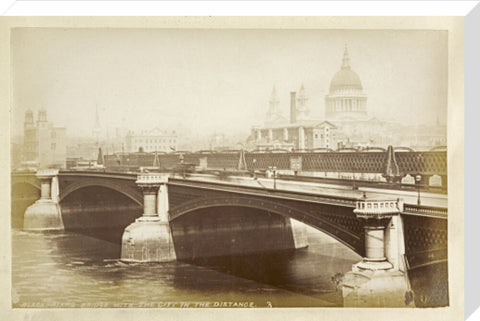 Blackfriars Bridge with the City in the distance c1880