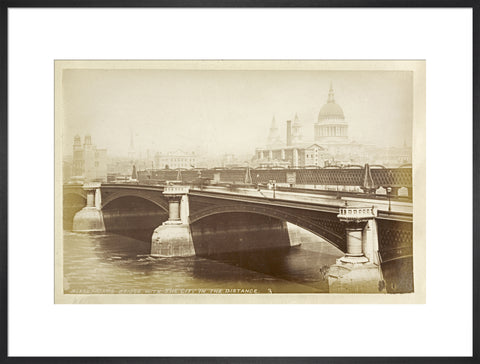 Blackfriars Bridge with the City in the distance c1880