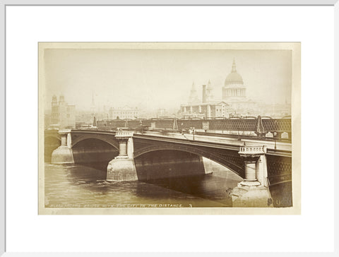 Blackfriars Bridge with the City in the distance c1880