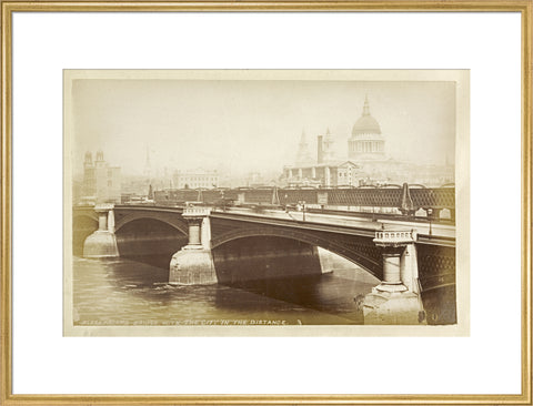 Blackfriars Bridge with the City in the distance c1880