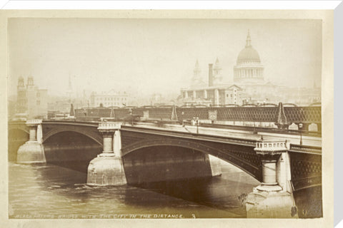 Blackfriars Bridge with the City in the distance c1880