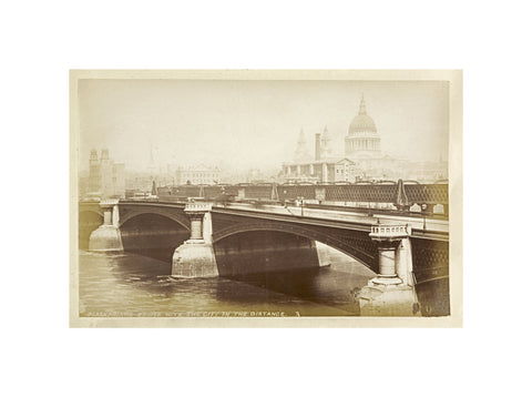 Blackfriars Bridge with the City in the distance c1880