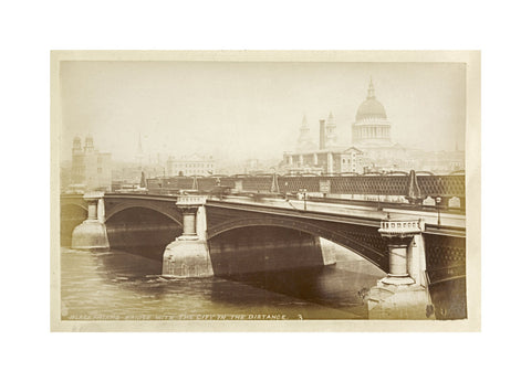Blackfriars Bridge with the City in the distance c1880