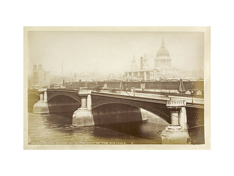Blackfriars Bridge with the City in the distance c1880