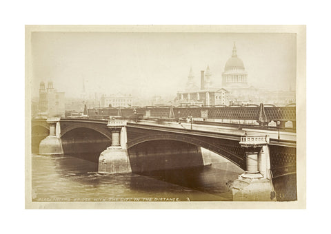 Blackfriars Bridge with the City in the distance c1880