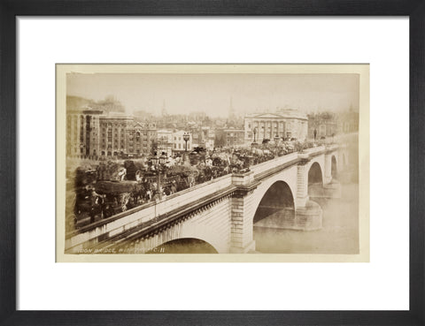 London Bridge with traffic c.1880