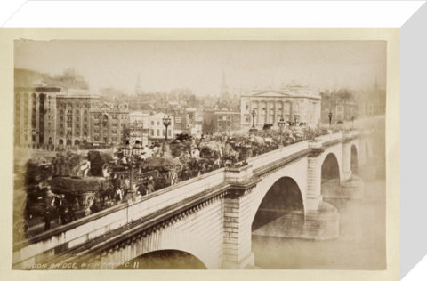 London Bridge with traffic c.1880