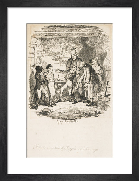Oliver's reception by Fagin and the boys 1838