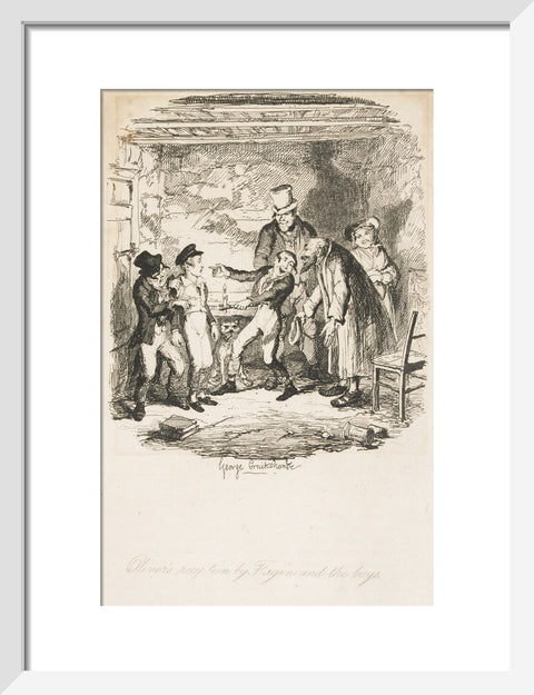 Oliver's reception by Fagin and the boys 1838