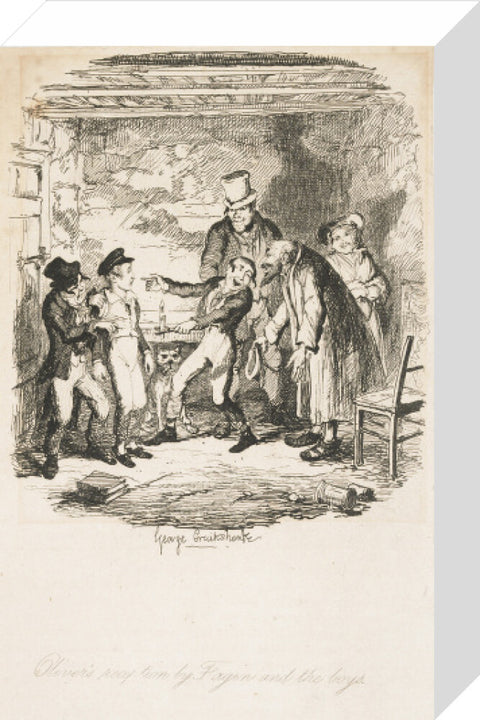 Oliver's reception by Fagin and the boys 1838