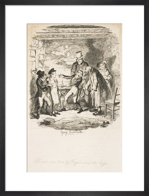 Oliver's reception by Fagin and the boys 1838