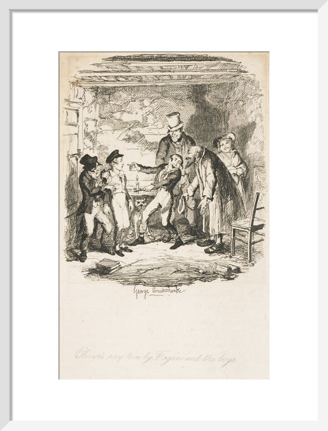 Oliver's reception by Fagin and the boys 1838