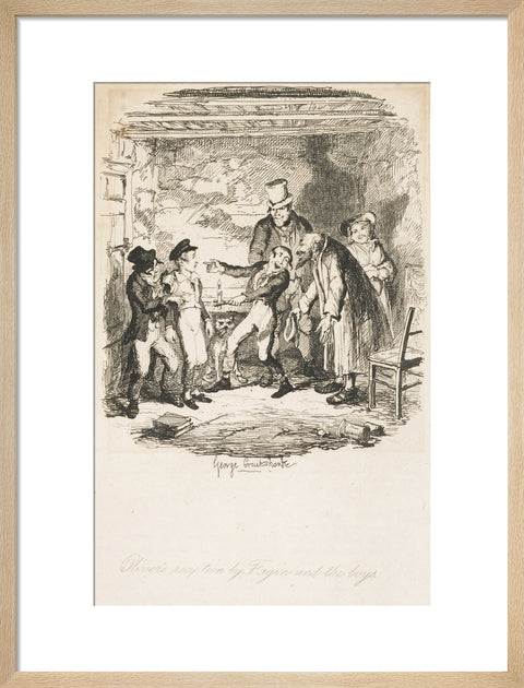 Oliver's reception by Fagin and the boys 1838