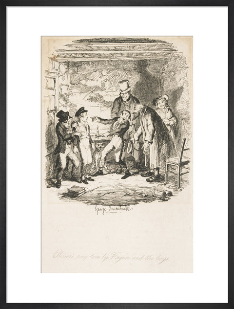 Oliver's reception by Fagin and the boys 1838
