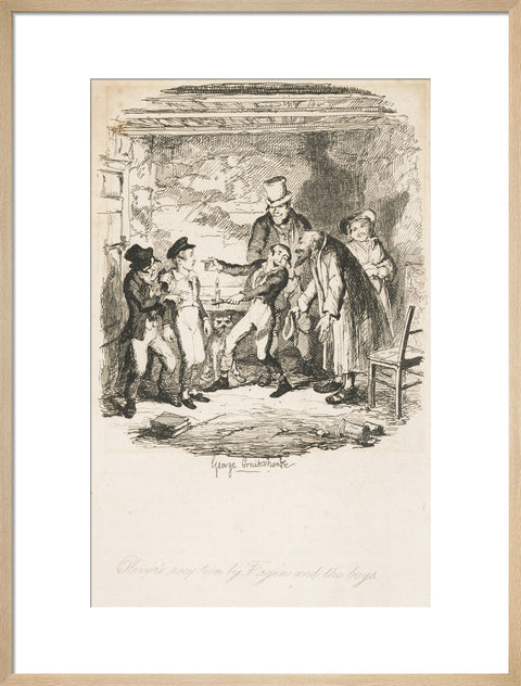 Oliver's reception by Fagin and the boys 1838