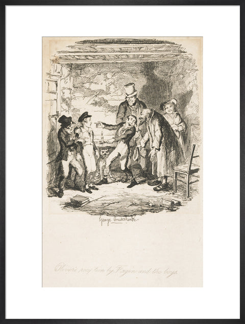 Oliver's reception by Fagin and the boys 1838