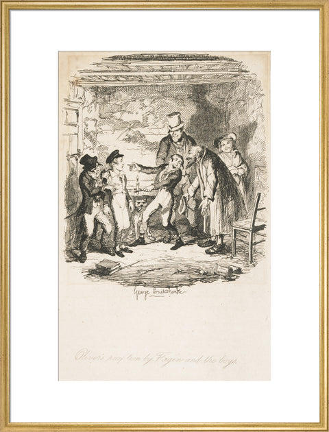 Oliver's reception by Fagin and the boys 1838