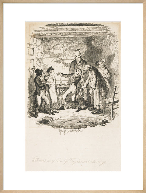 Oliver's reception by Fagin and the boys 1838