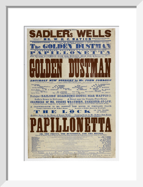 Double-crown playbill 1864-1866