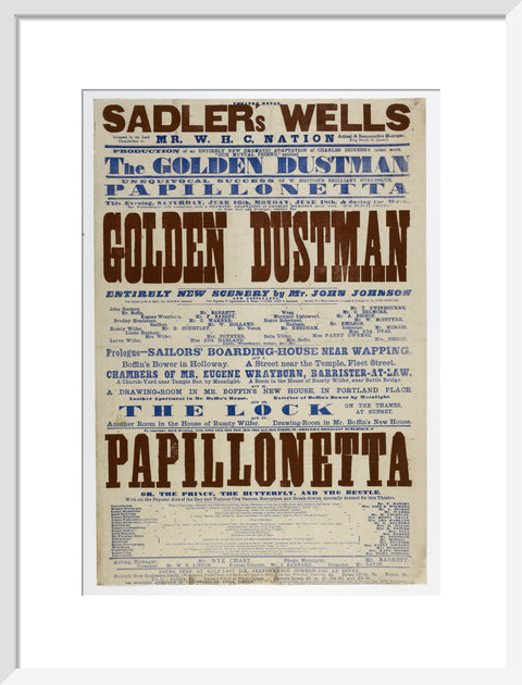 Double-crown playbill 1864-1866