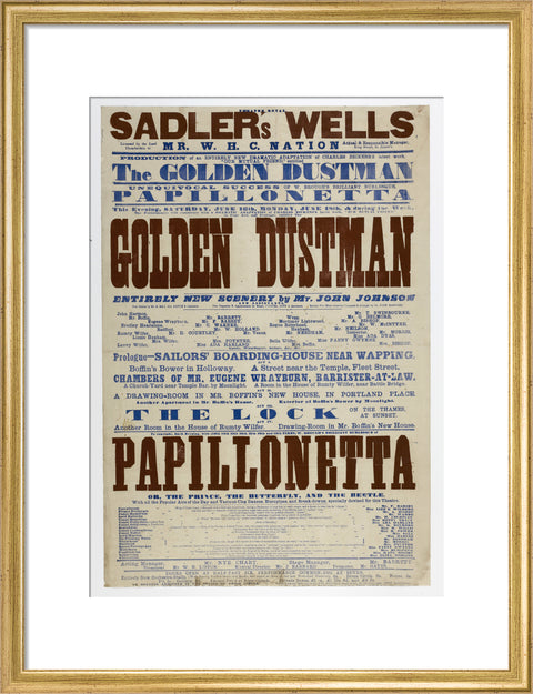 Double-crown playbill 1864-1866