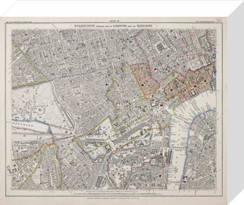 Stanford's library map of London and its suburbs 1862