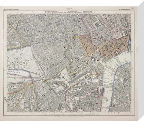 Stanford's library map of London and its suburbs 1862