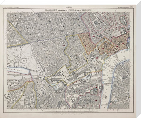 Stanford's library map of London and its suburbs 1862