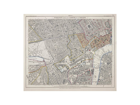 Stanford's library map of London and its suburbs 1862