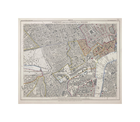 Stanford's library map of London and its suburbs 1862