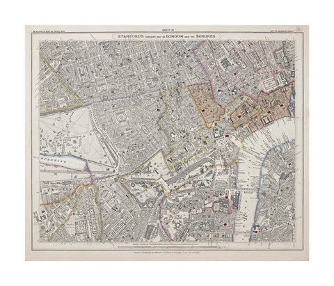 Stanford's library map of London and its suburbs 1862