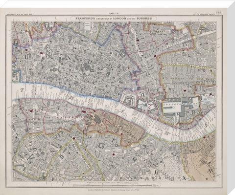 Stanford's library map of London and its suburbs sheet 11 1862