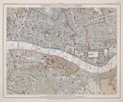Stanford's library map of London and its suburbs sheet 11 1862