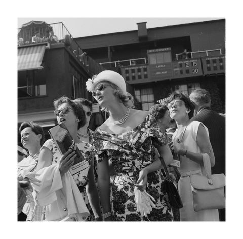 Women attending the All England Lawn Tennis1960