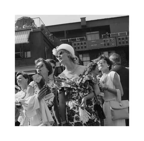 Women attending the All England Lawn Tennis1960