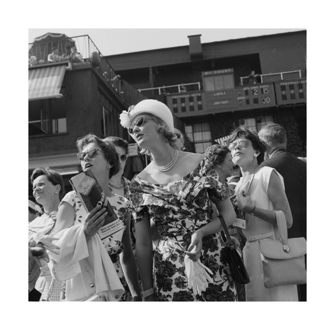Women attending the All England Lawn Tennis1960