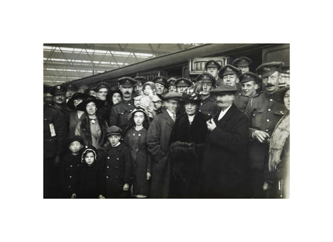 Soldiers leaving for the war from Waterloo Station 1916.