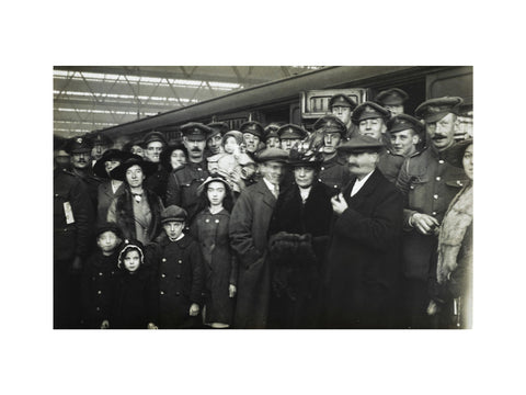 Soldiers leaving for the war from Waterloo Station 1916.