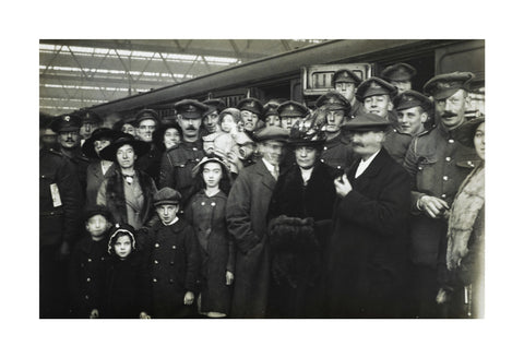 Soldiers leaving for the war from Waterloo Station 1916.