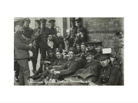 Grenadier Guards awaiting the postman 1916