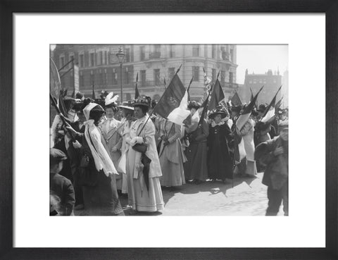 Suffragettes in a procession to promote the Women's Exhibition 1909