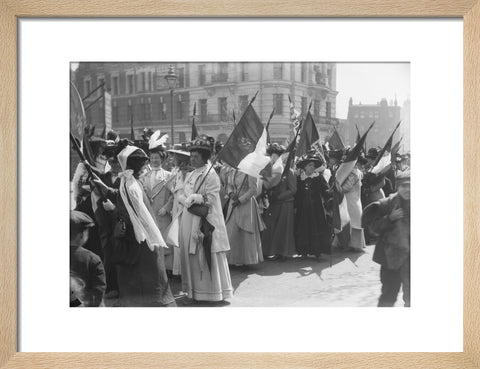 Suffragettes in a procession to promote the Women's Exhibition 1909