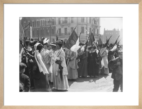 Suffragettes in a procession to promote the Women's Exhibition 1909