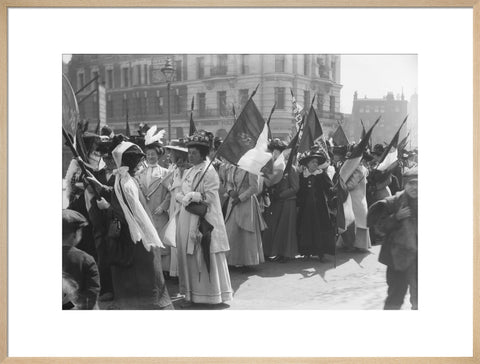 Suffragettes in a procession to promote the Women's Exhibition 1909