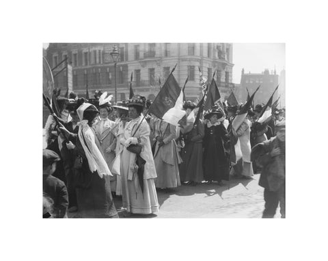 Suffragettes in a procession to promote the Women's Exhibition 1909